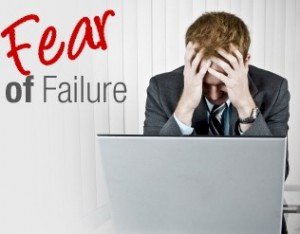 someone who is experiencing the fear of failure