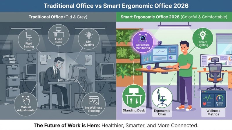 Traditional Office vs Smart Ergonomic Office 2026